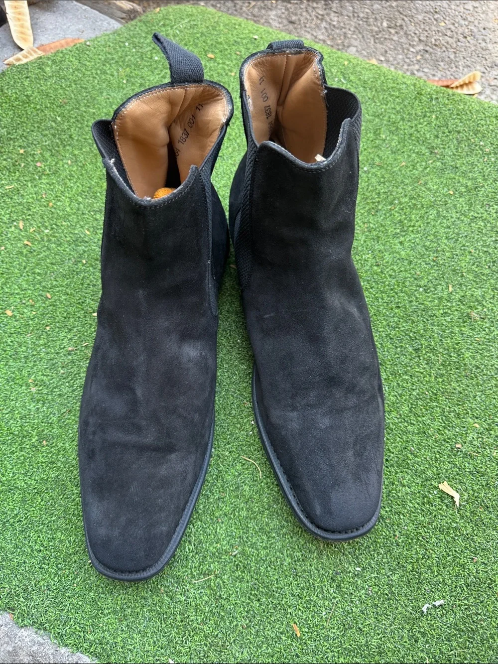 Black Suede Chelsea Boots - Men